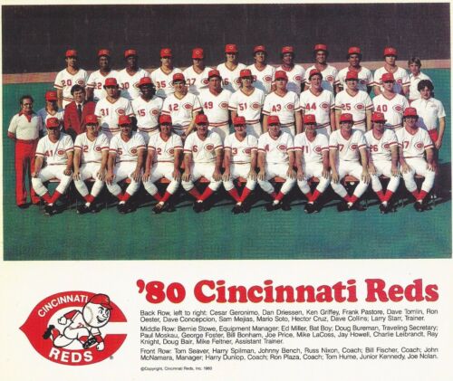 Tom Seaver 1980 Cincinnati Reds Team Signed National League Baseball