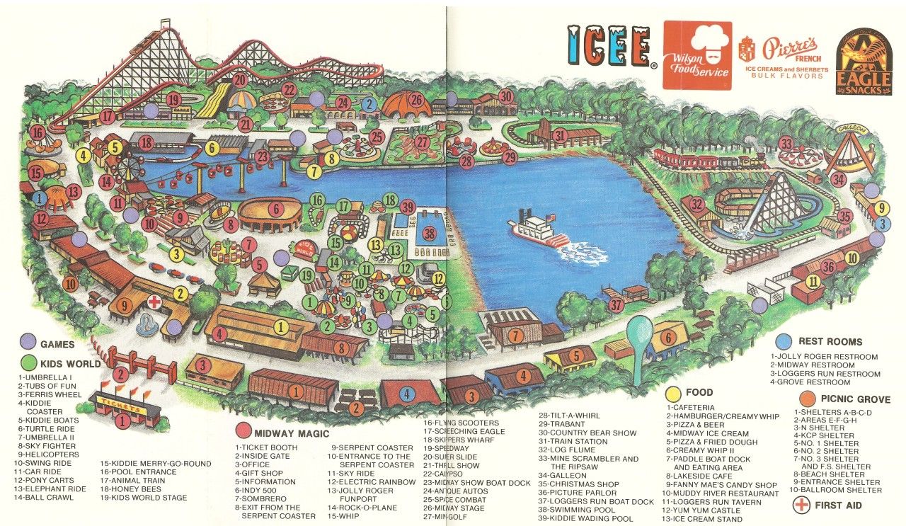 Americana Amusement Park Map