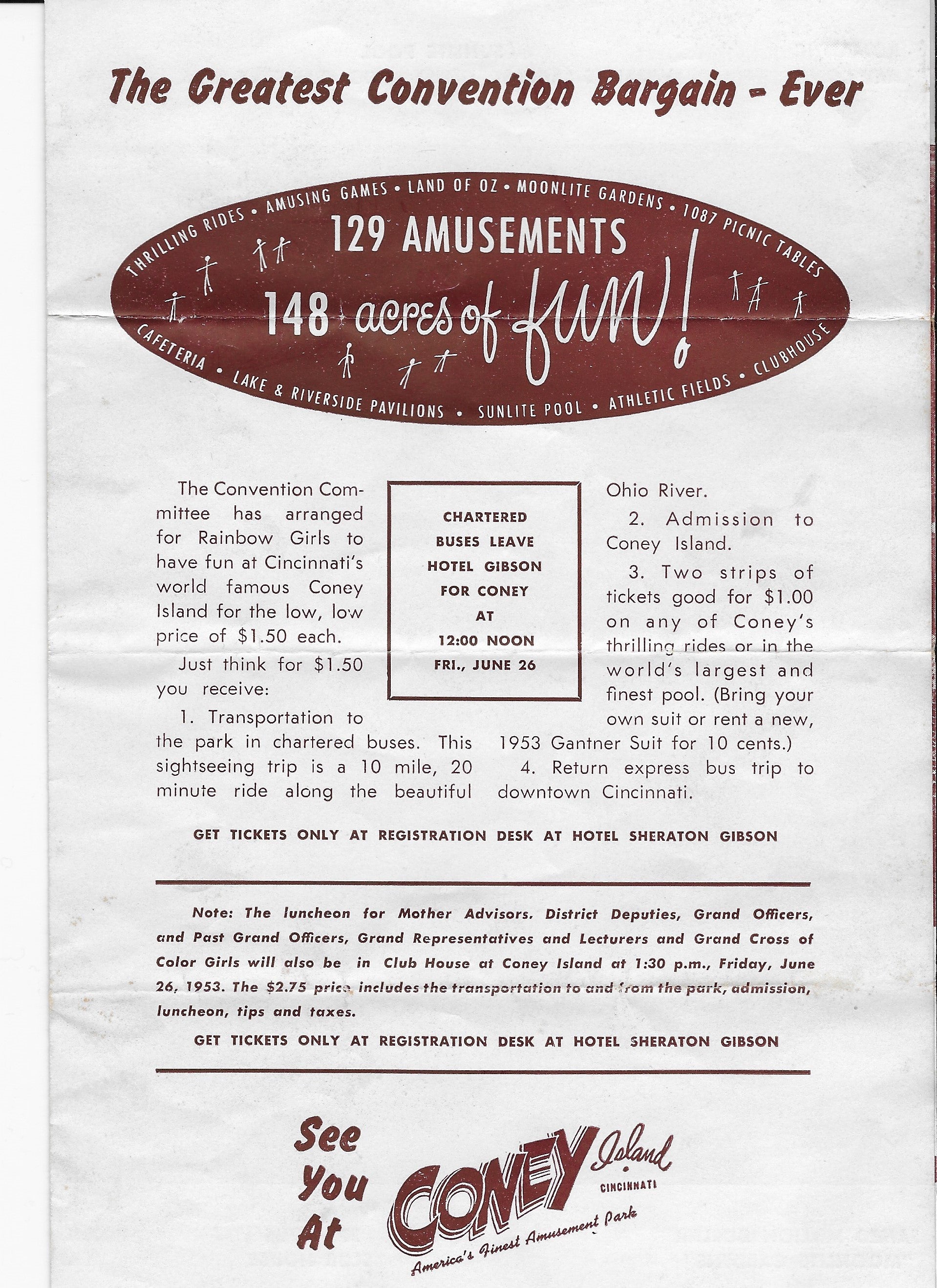 Coney Island Cincinnati brochure