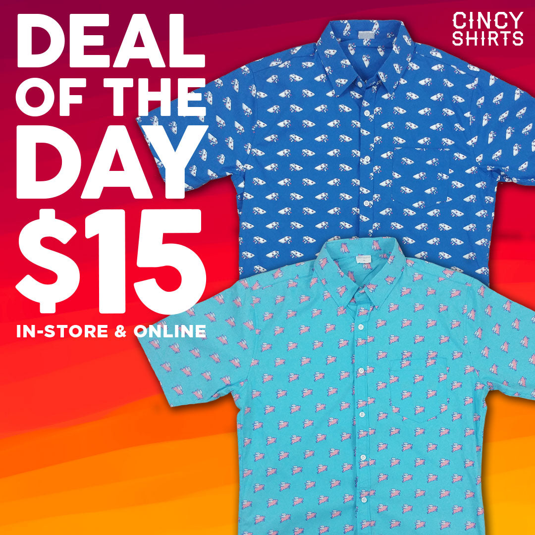 Button-downs are $15, TODAY ONLY!