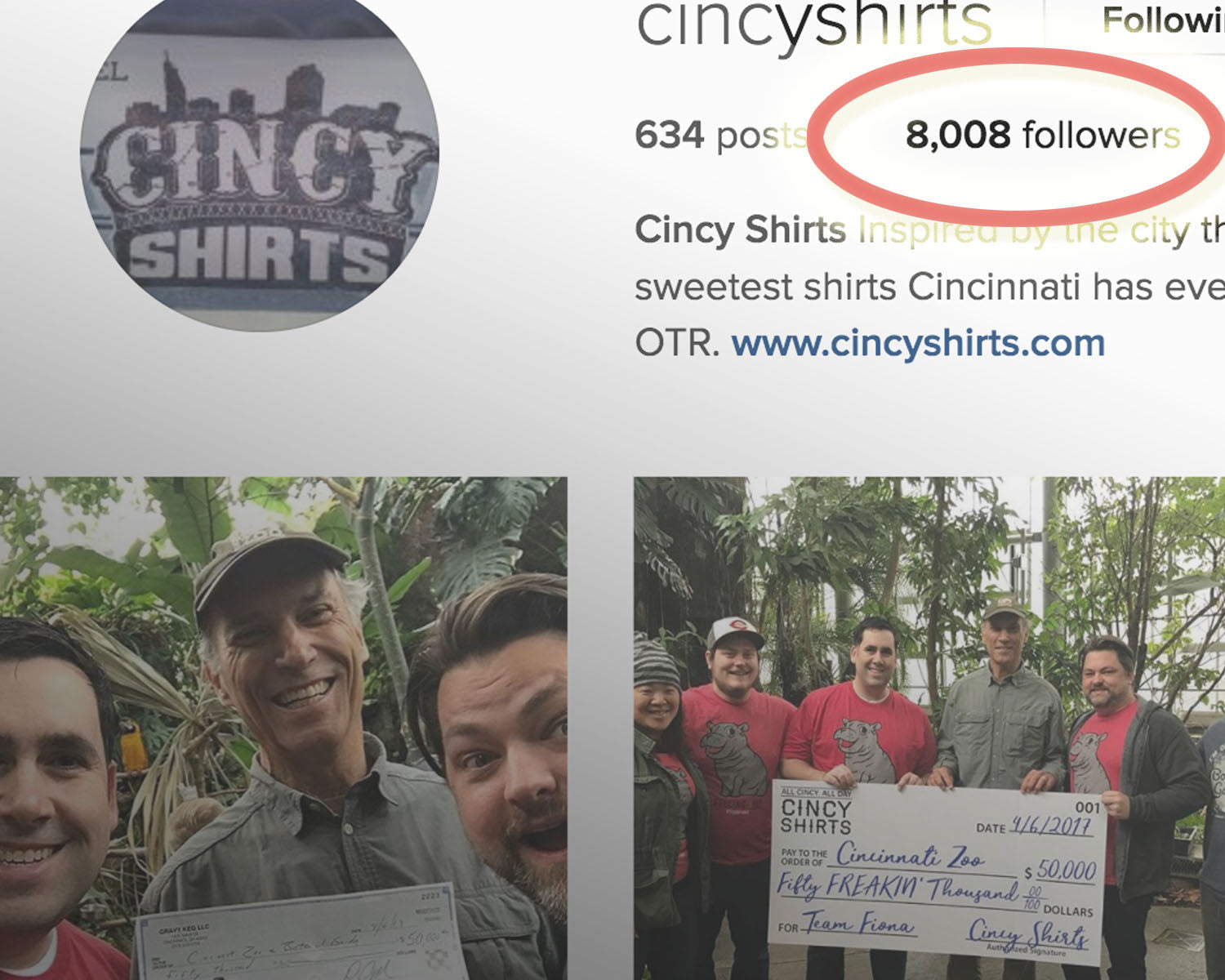 Cincy Shirts Breaks 8K on Instagram!