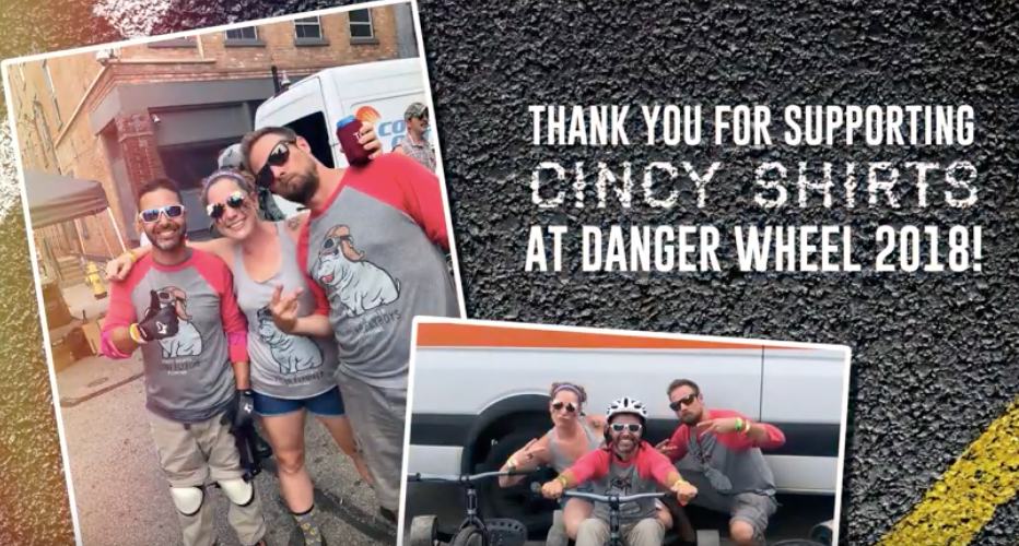 Cincy Shirts Races Downhill at DangerWheel 2018!