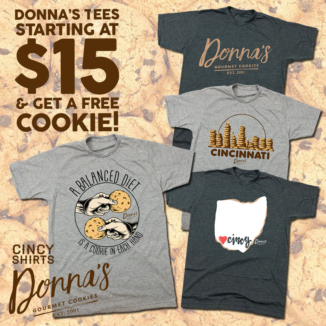 $15 Donna's Cookies Tees and Free Cookies!