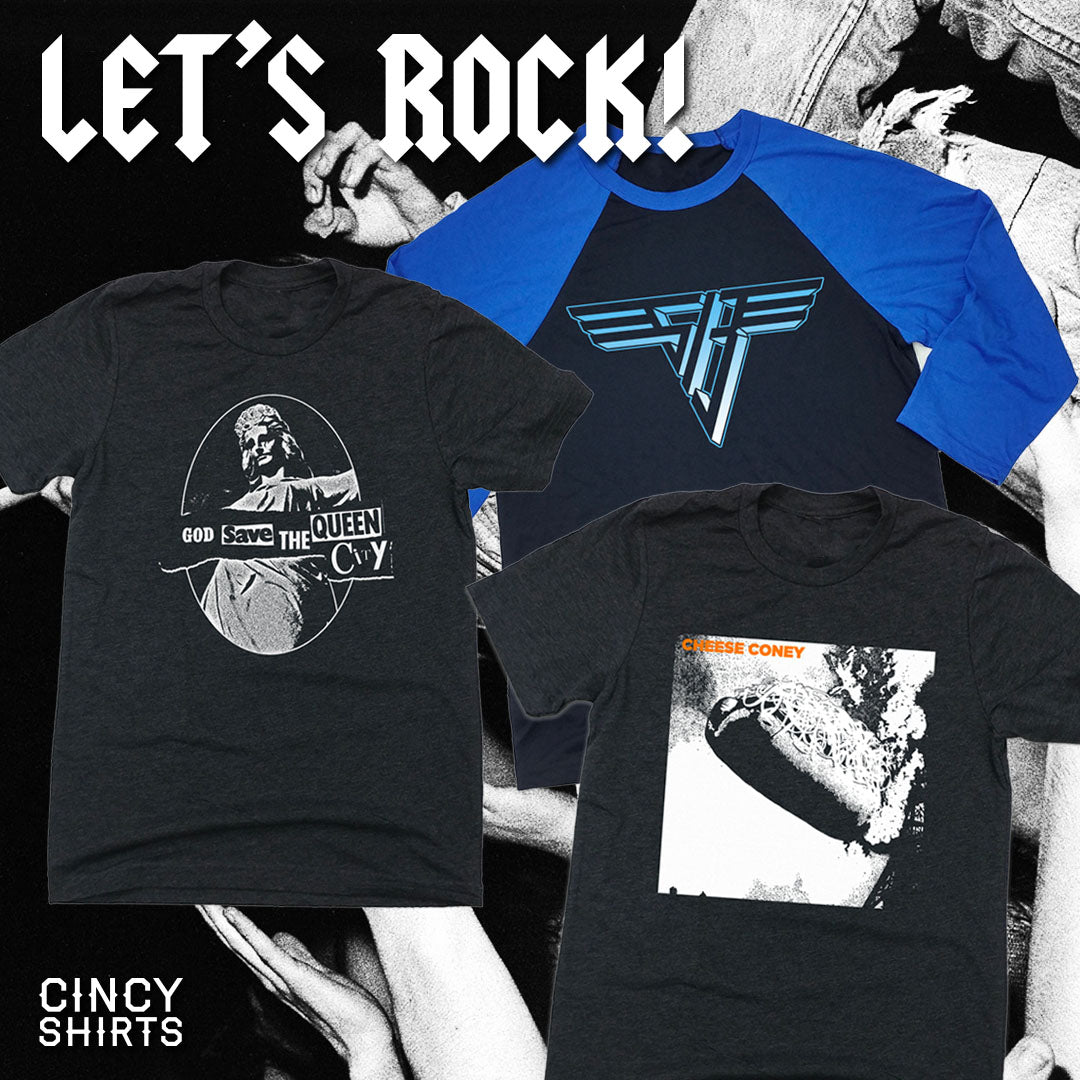 Cincinnati favorites and rock album cover mash-ups