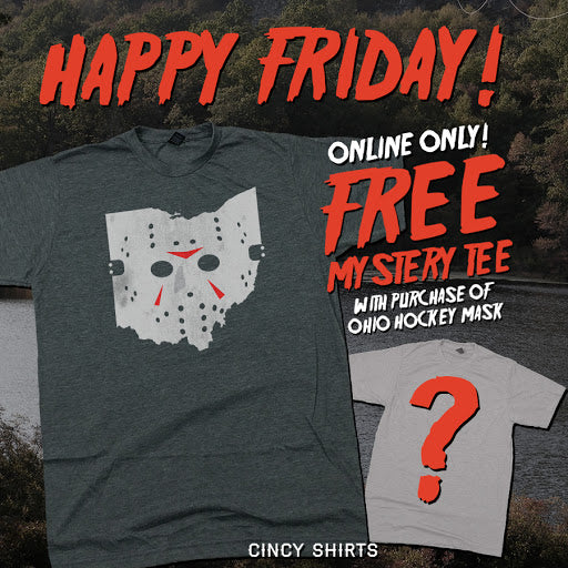 Free Mystery Tee With Ohio Hockey Mask T-shirt Purchase!