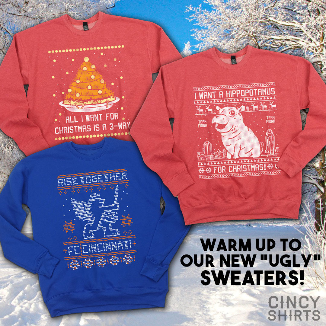 Warm Up In Our New "Ugly" Sweaters!