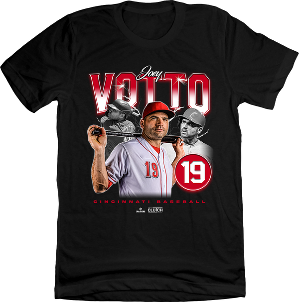 Joey votto Retro Series Tee | Cincinnati mlbpa Apparel | Cincy Shirts Unisex T-Shirt / Black / S