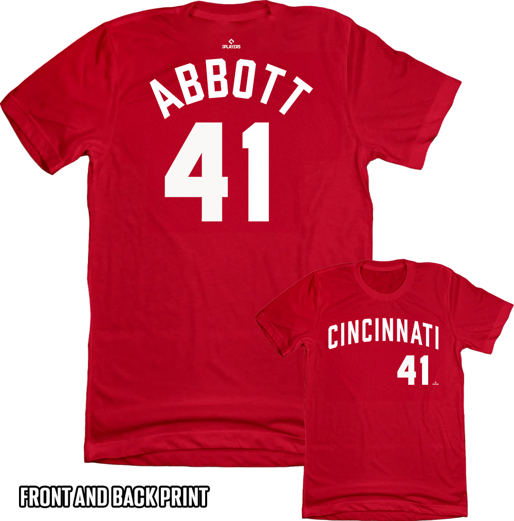 Andrew Abbott Classic Arch Shirsey | Cincinnati Baseball