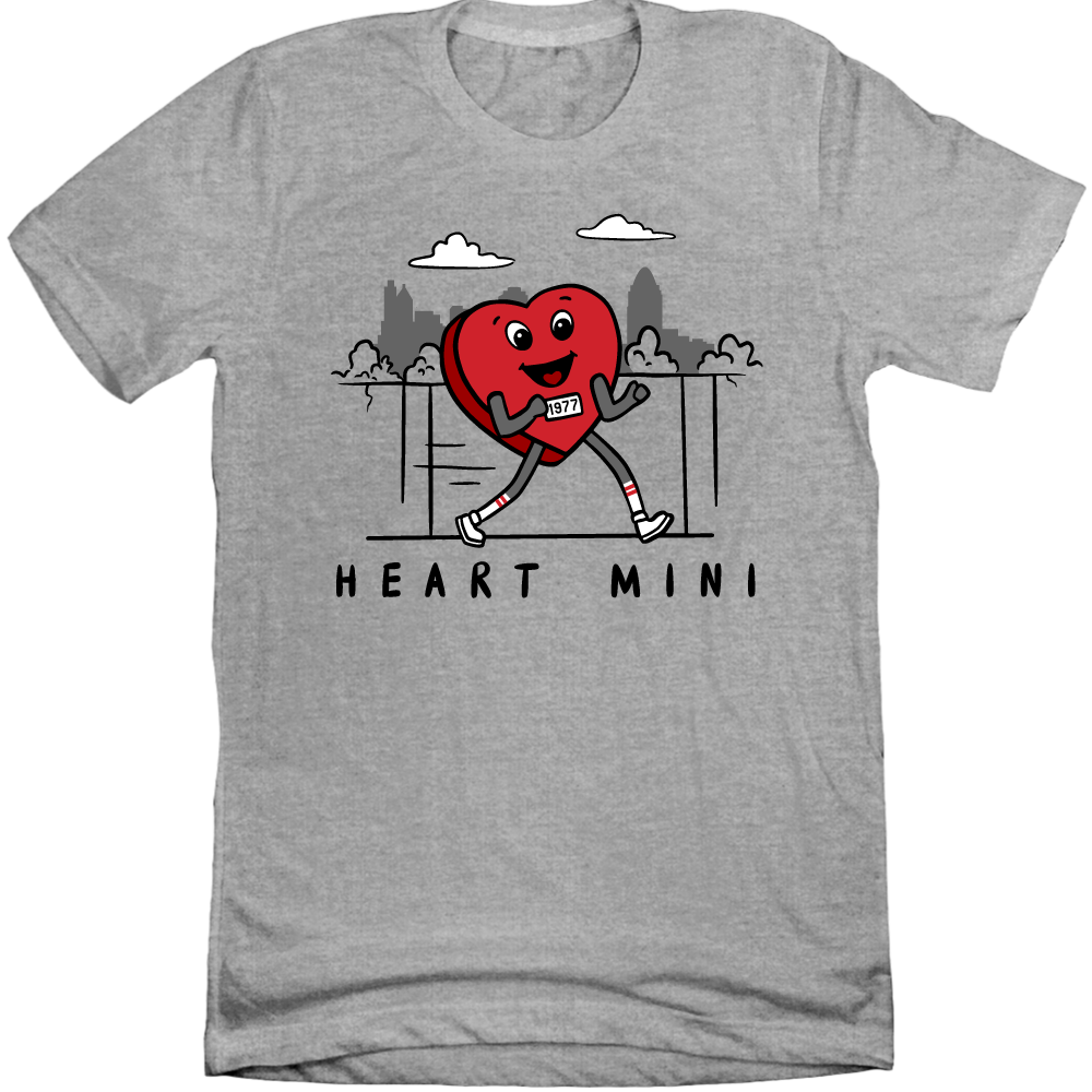 American Heart Association Mini Marathon Running Heart - Cincy Shirts