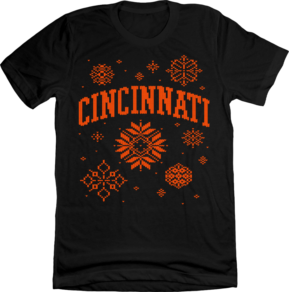 A Very Cincinnati Christmas Black Tee