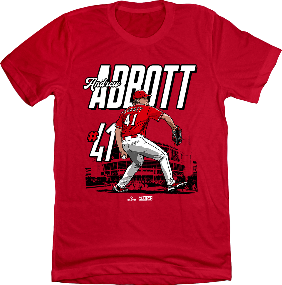 Andrew Abbott MLBPA  Stadium T-shirt red T-shirt Cincy Shirts