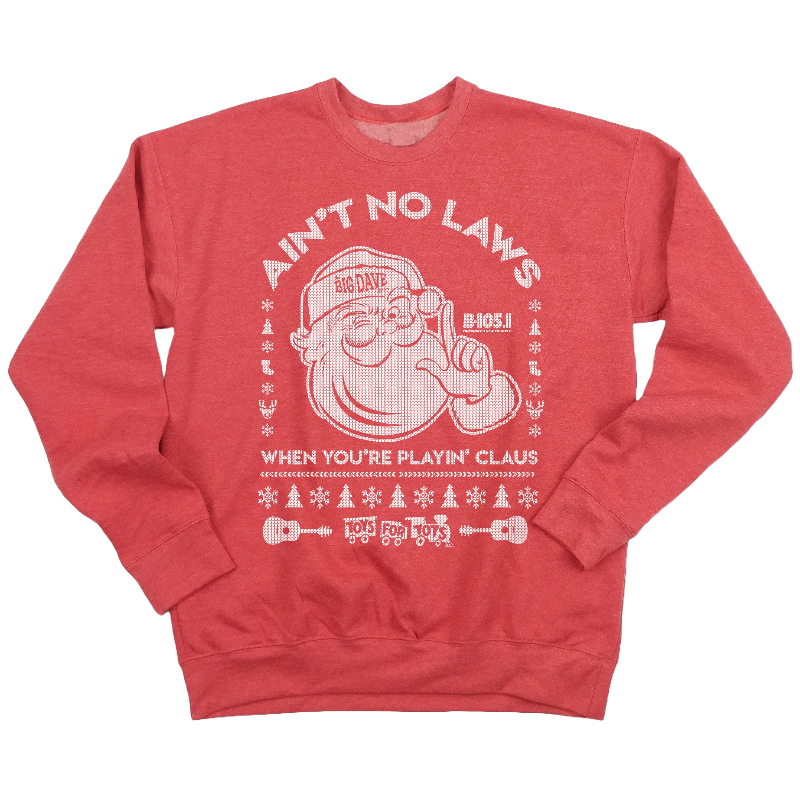 Ain't No Laws When You're Playin' Claus B-105 Ugly Christmas Sweatshirt - Cincy Shirts