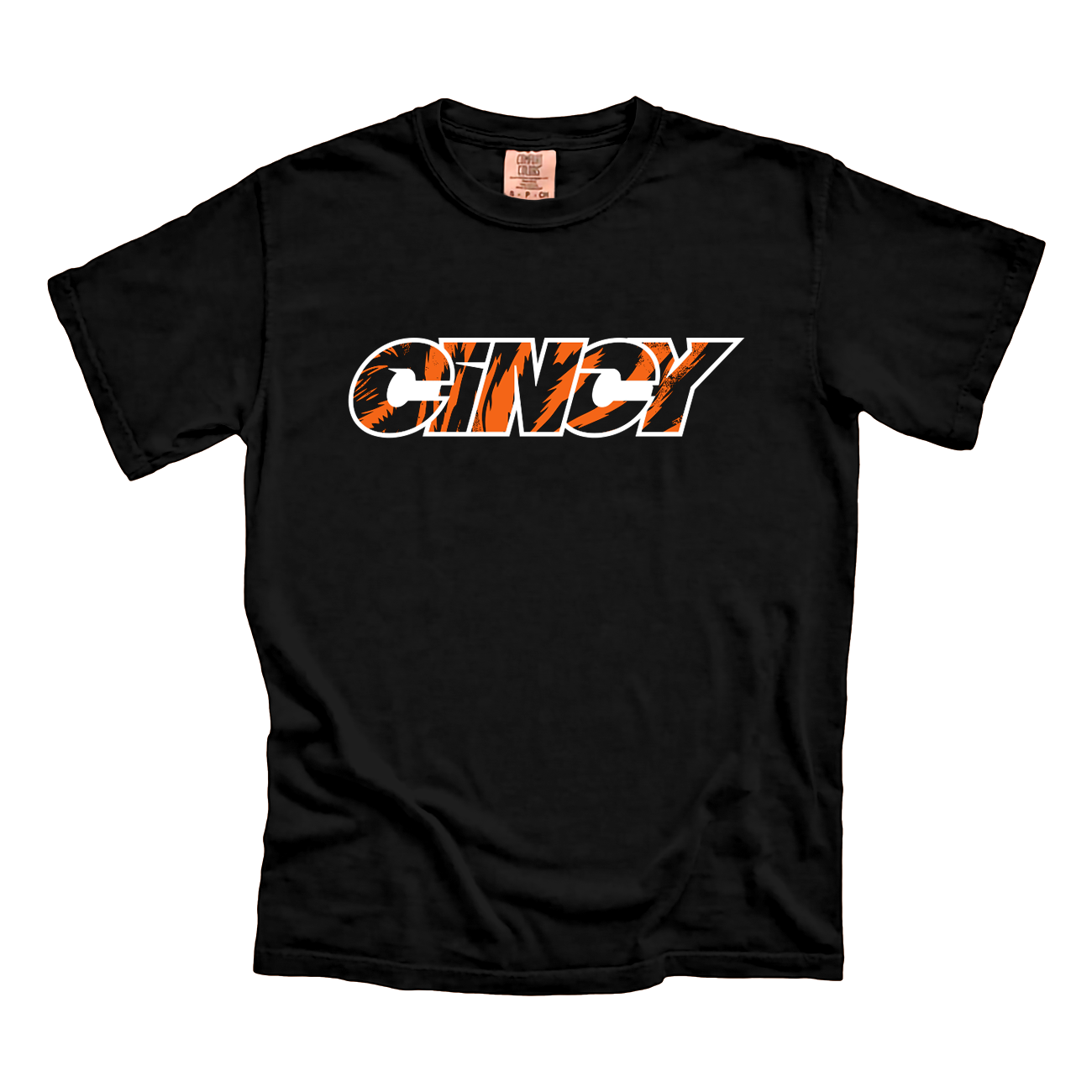 Cincy Football Stripes Comfort Colors Tee