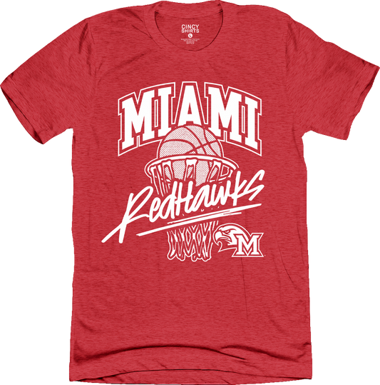 Retro Miami Redhawks Basketball Design