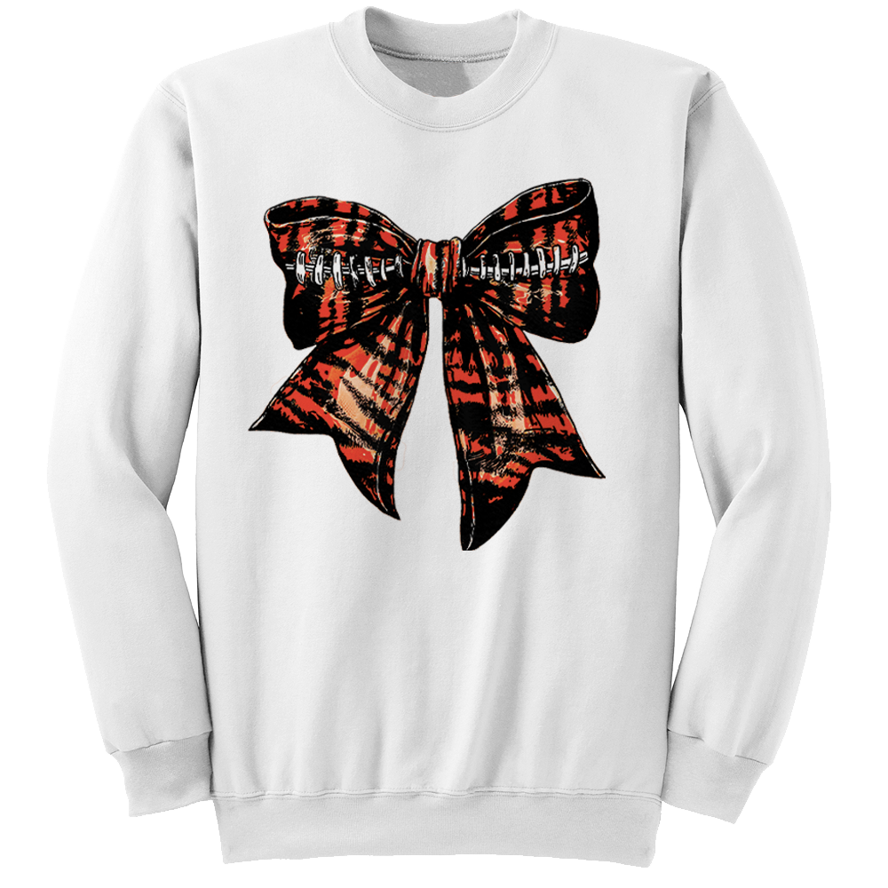 Cincinnati Football Bow Crewneck Sweatshirt