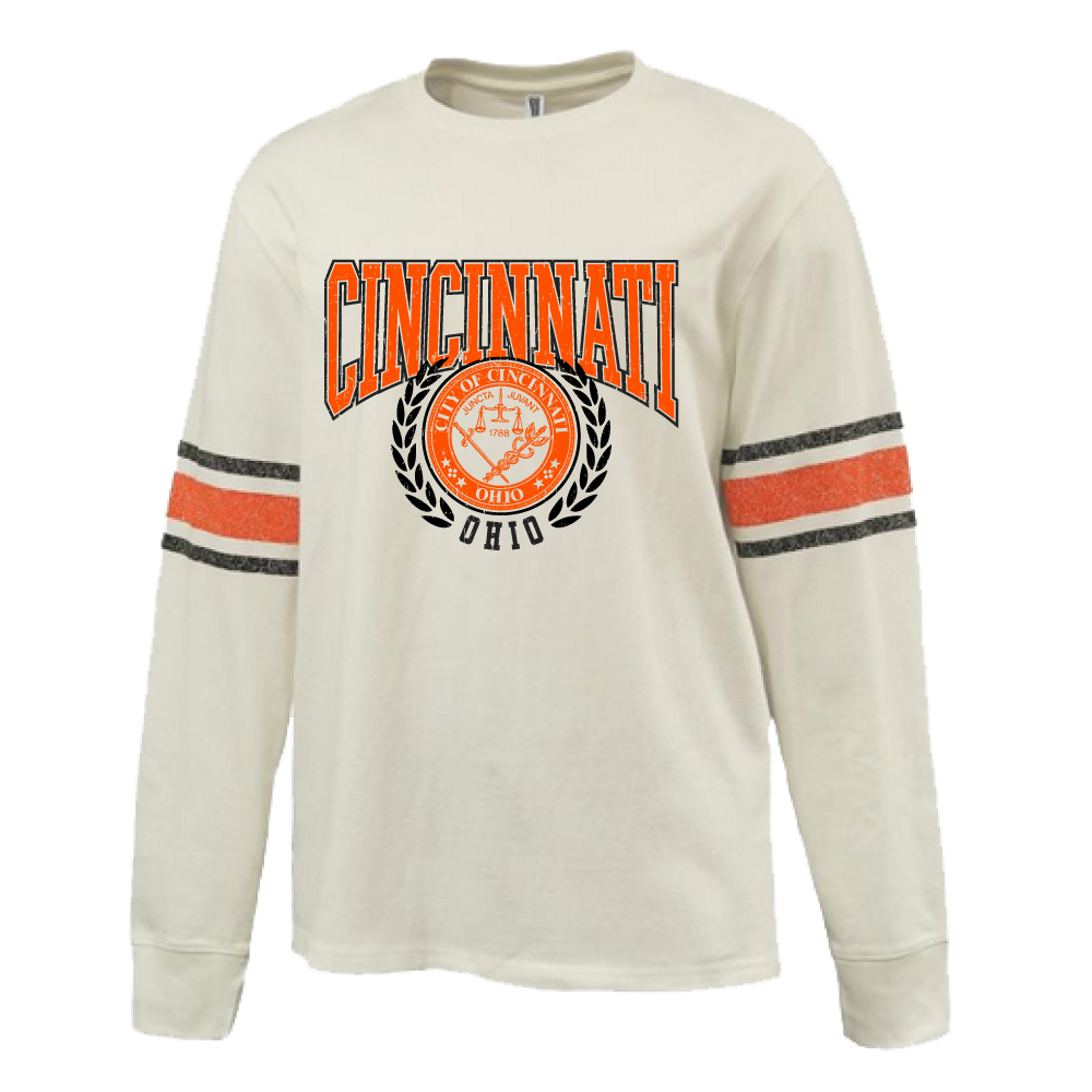 Cincinnati Seal Archive Long Sleeve Orange