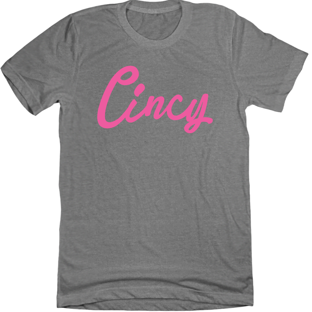 Cincy Barbara Script Parody T-shirt grey T-shirt Cincy Shirts