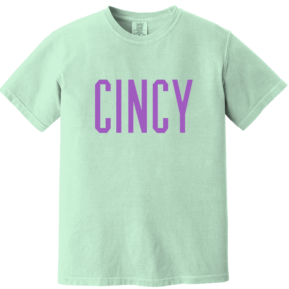 "CINCY" Block Logo - Comfort Colors Island Reef®
