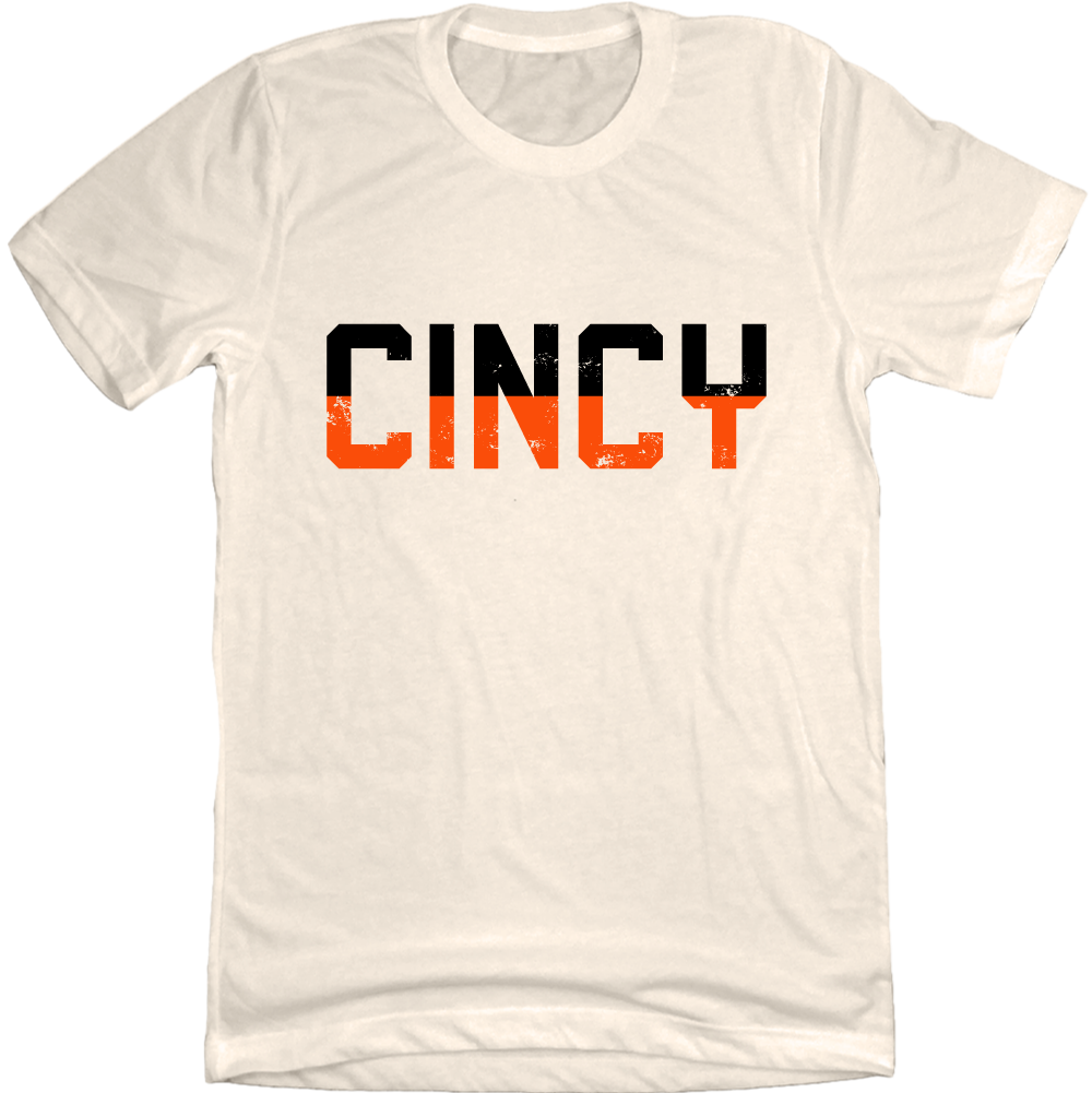 Cincy Football Block Half & Half Cincy Shirts