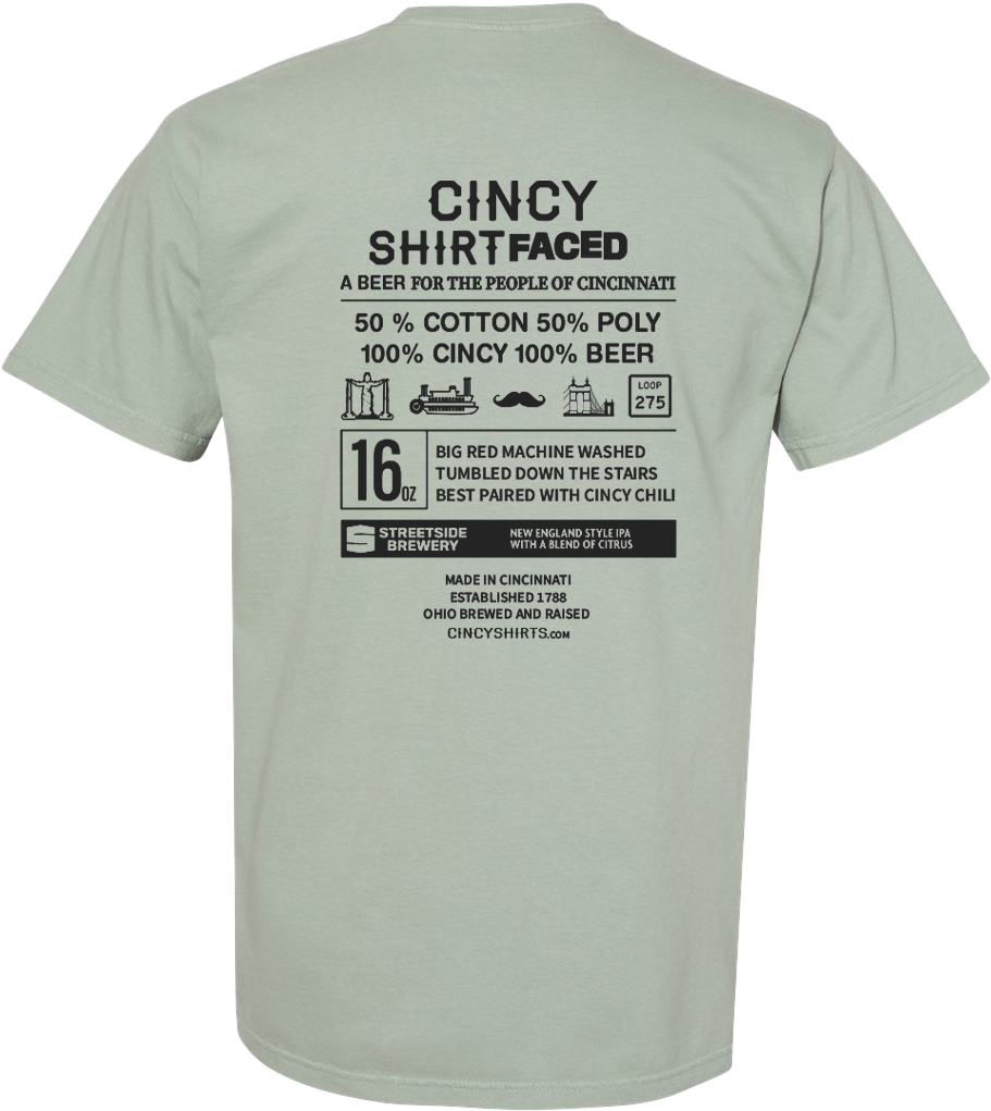 Cincy Shirt-Faced Beer Comfort Colors® Tee Back
