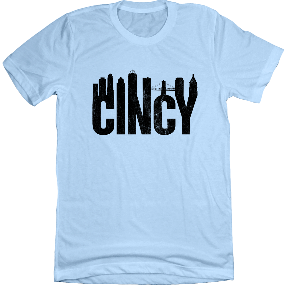 Cincy Skyscrapers Light Blue Tee