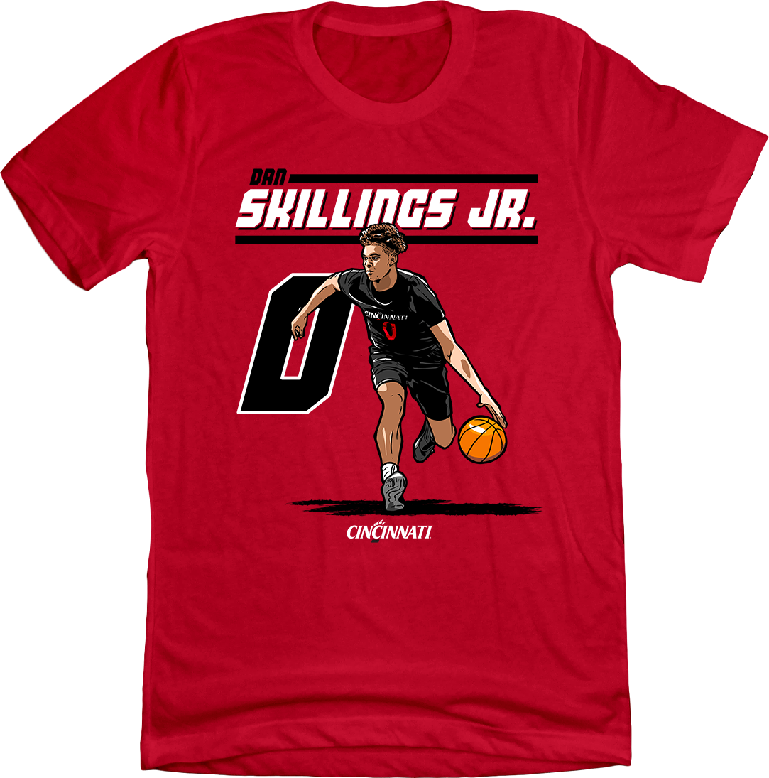 Dan Skilling Jr.  UC Retro Red T-shirt Cincy Shirt