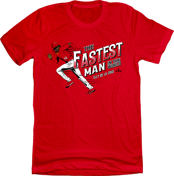 Rotowear Fastest Man in The World Shirt | Elly de La Cruz Cincinnati Baseball 2XL