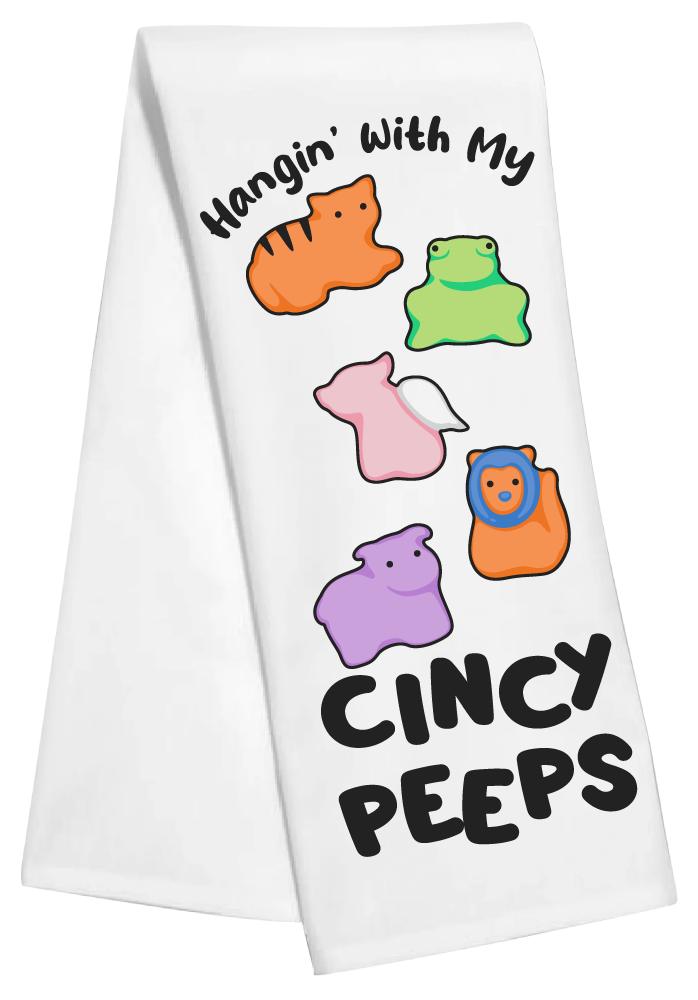 Cincy Easter Peeps Tea Towel