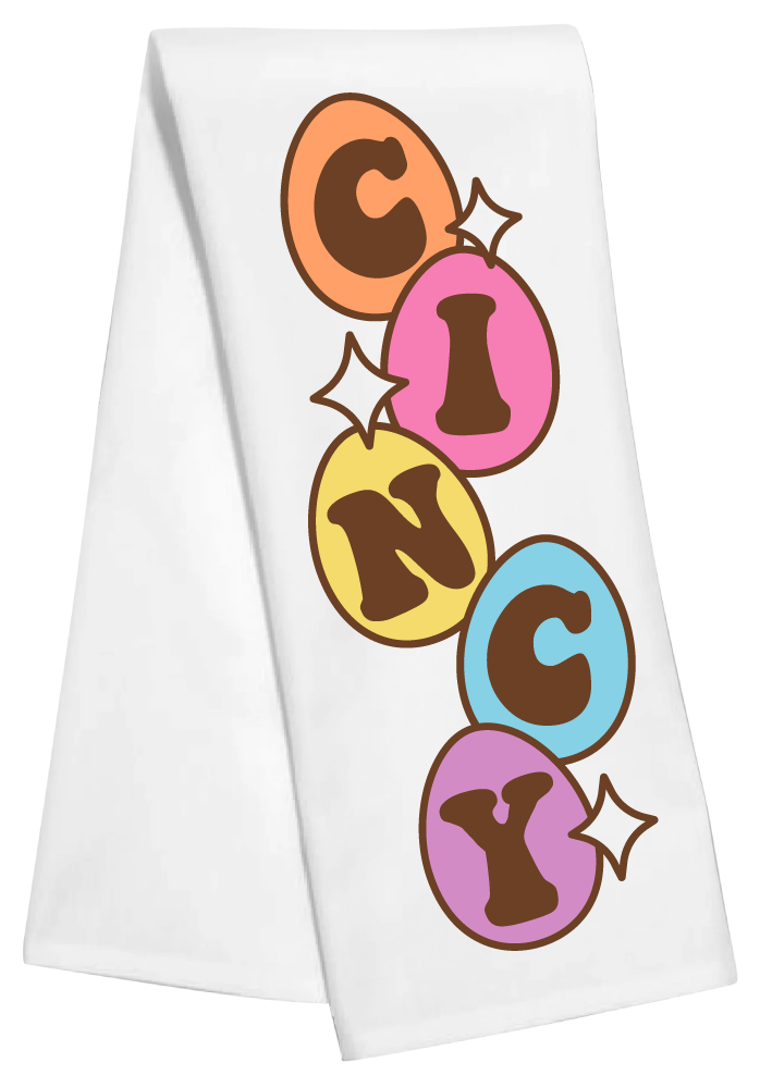 Cincy Eggs Tea Towel