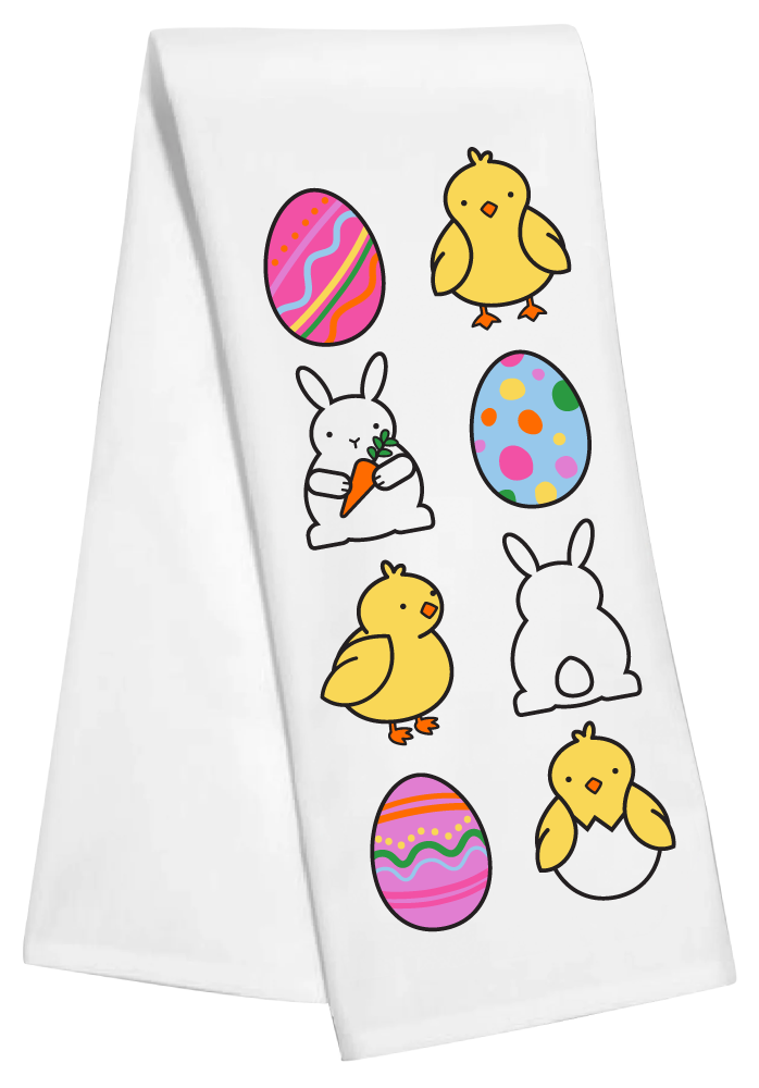 Easter Cuties Tea Towel