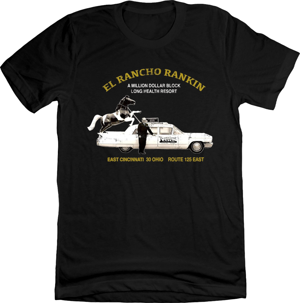 El Rancho Rankin Health Resort black T-shirt Cincy Shirts