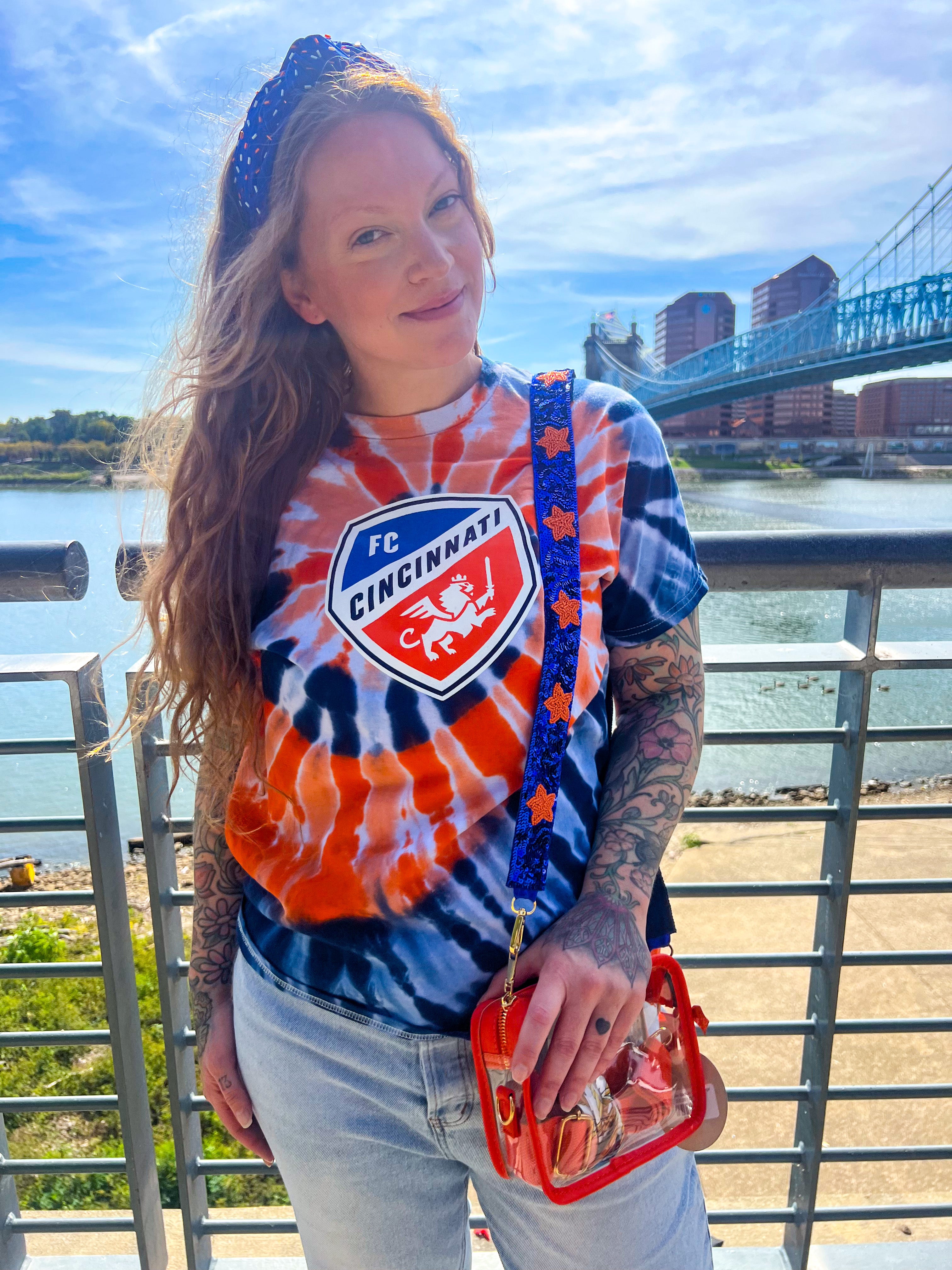 Game Day Stadium Bag Orange Model Photo