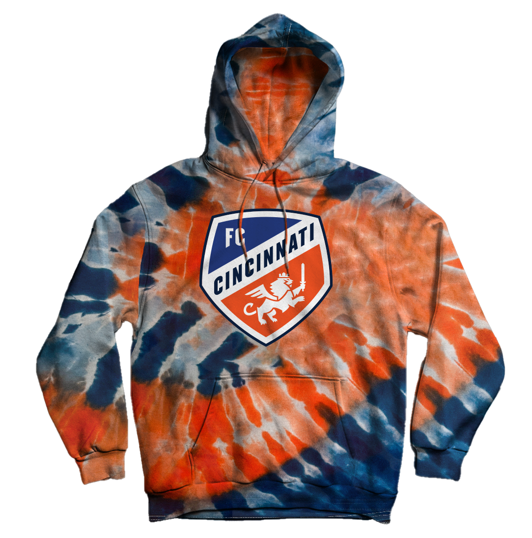 FC Cincinnati Tie-Dye Royal Swirl 2023 Hooded Sweatshirt - Cincy Shirts