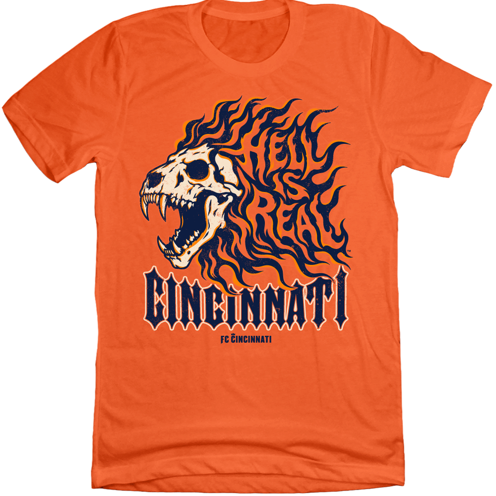 Lion Skull Hell Is Real Flames