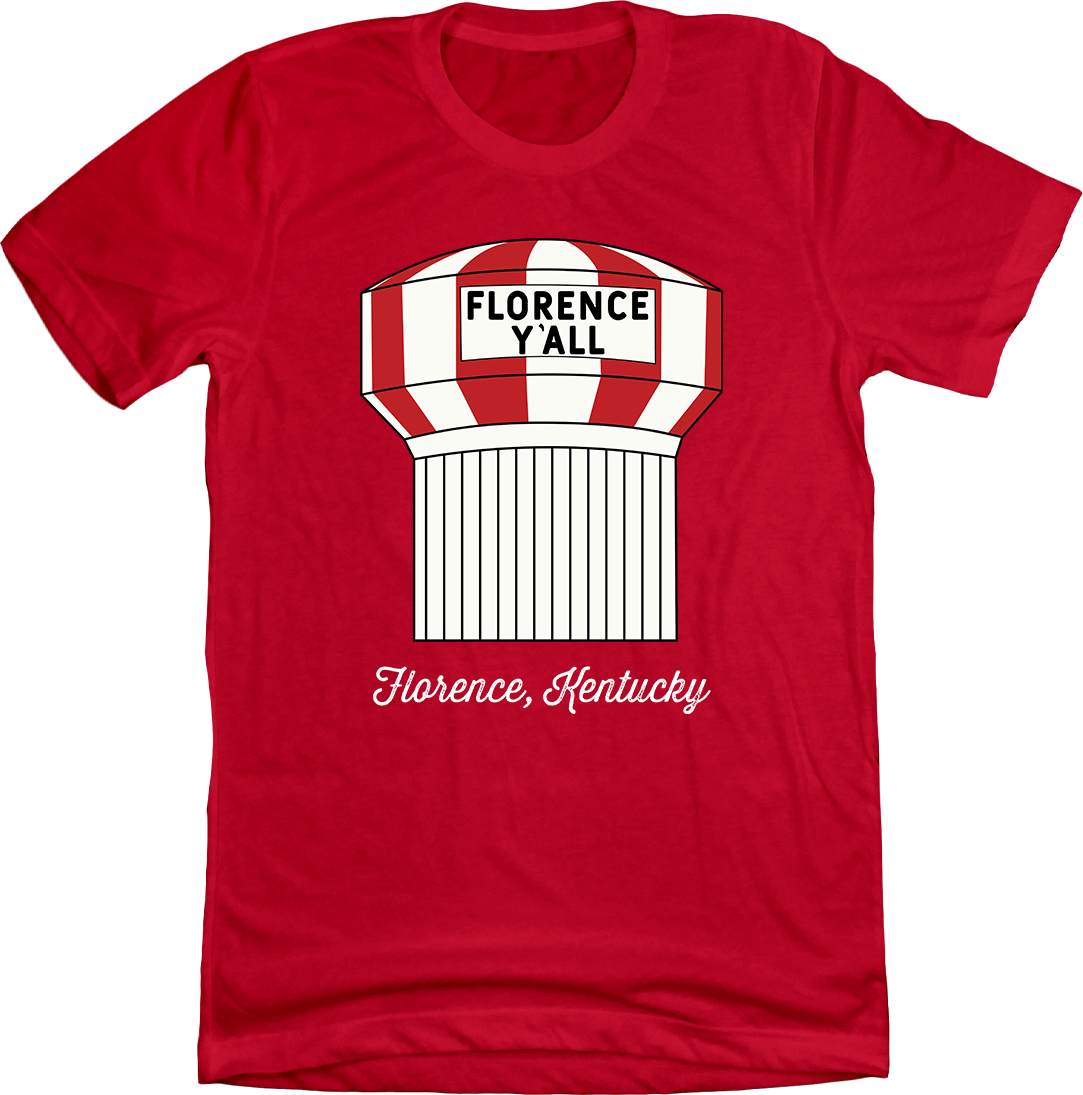 Florence Y'all Water Tower Red T-shirt Cincy Shirts
