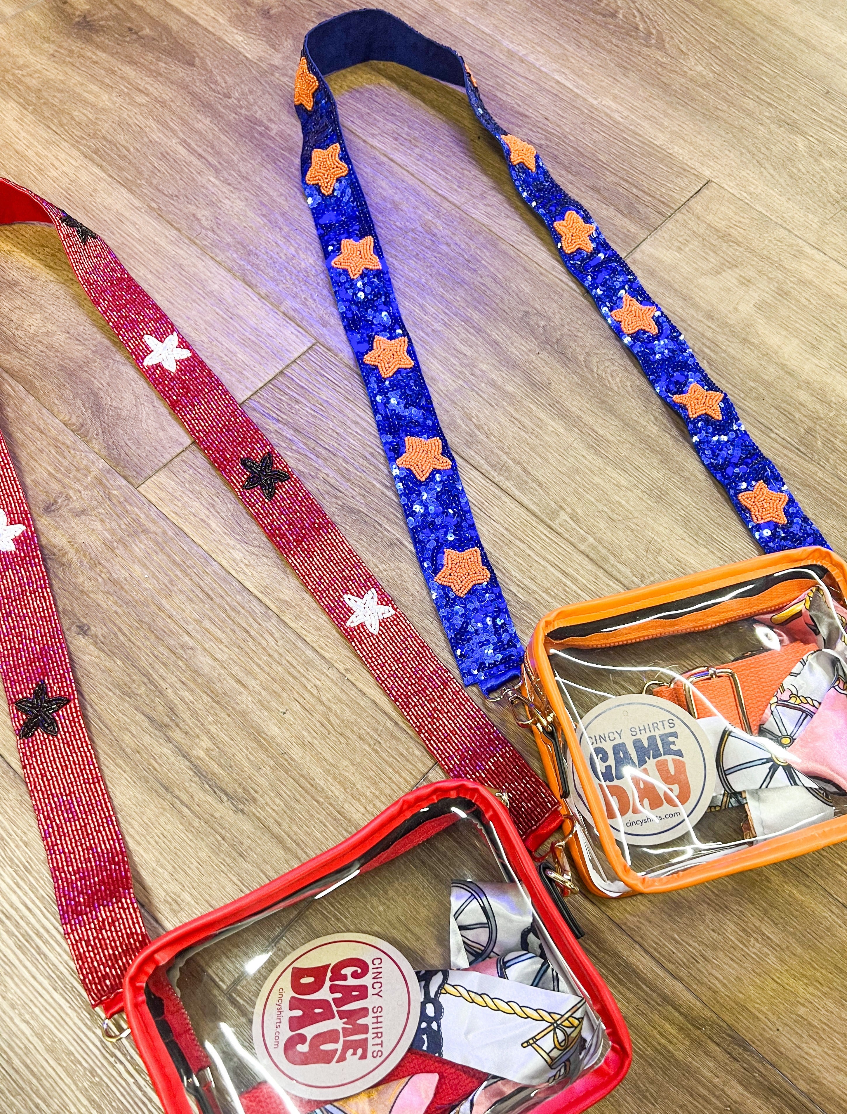 Game Day Stadium Bag Red Bag Flat Lay