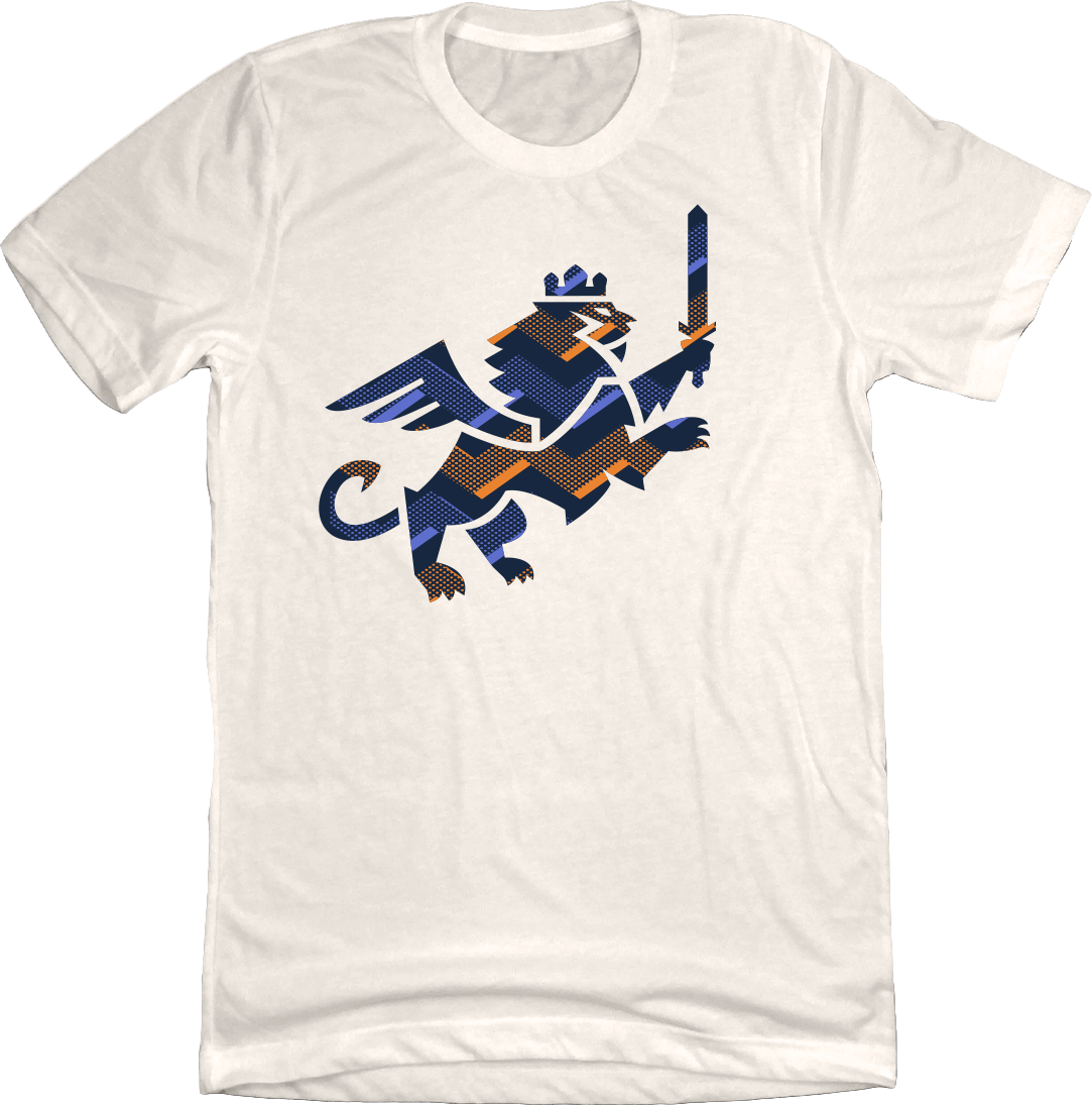 FC Cincinnati Make Yor Mark Halftone Patterned Lion Logo Tee - Cincy Shirts