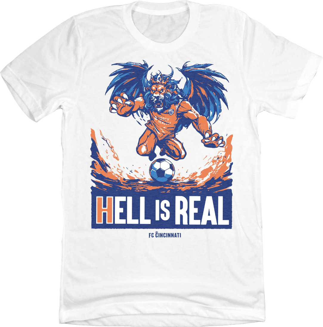 Hell is Real 2023 Winged Lion white Cincy Shirts