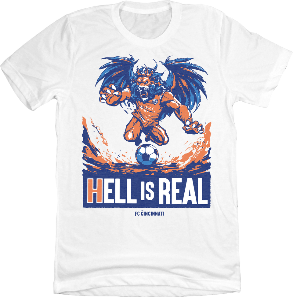 Hell is Real 2023 Winged Lion white Cincy Shirts