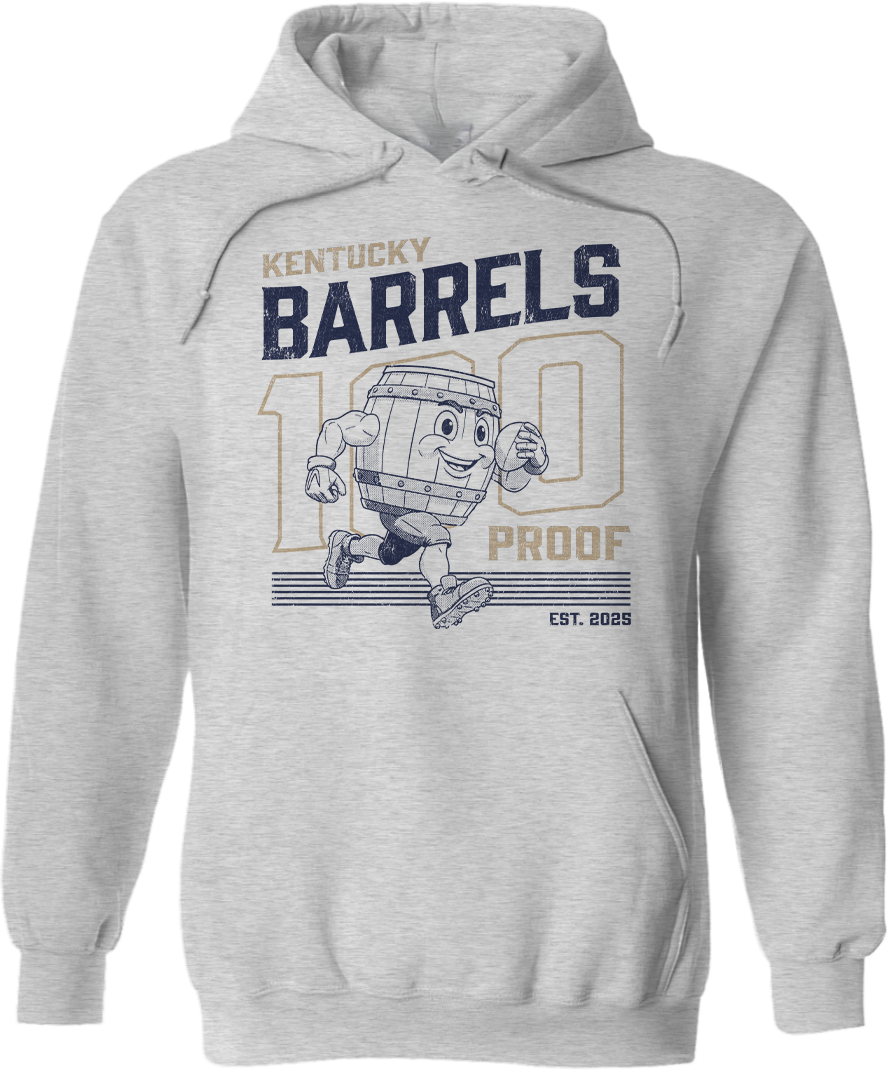 100 Proof Retro Mascot Kentucky Barrels