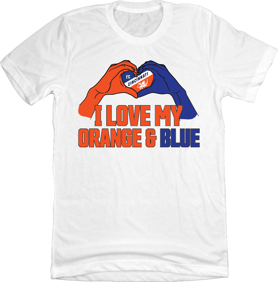 I Love My Orange and Blue White tee Cincy Shirts