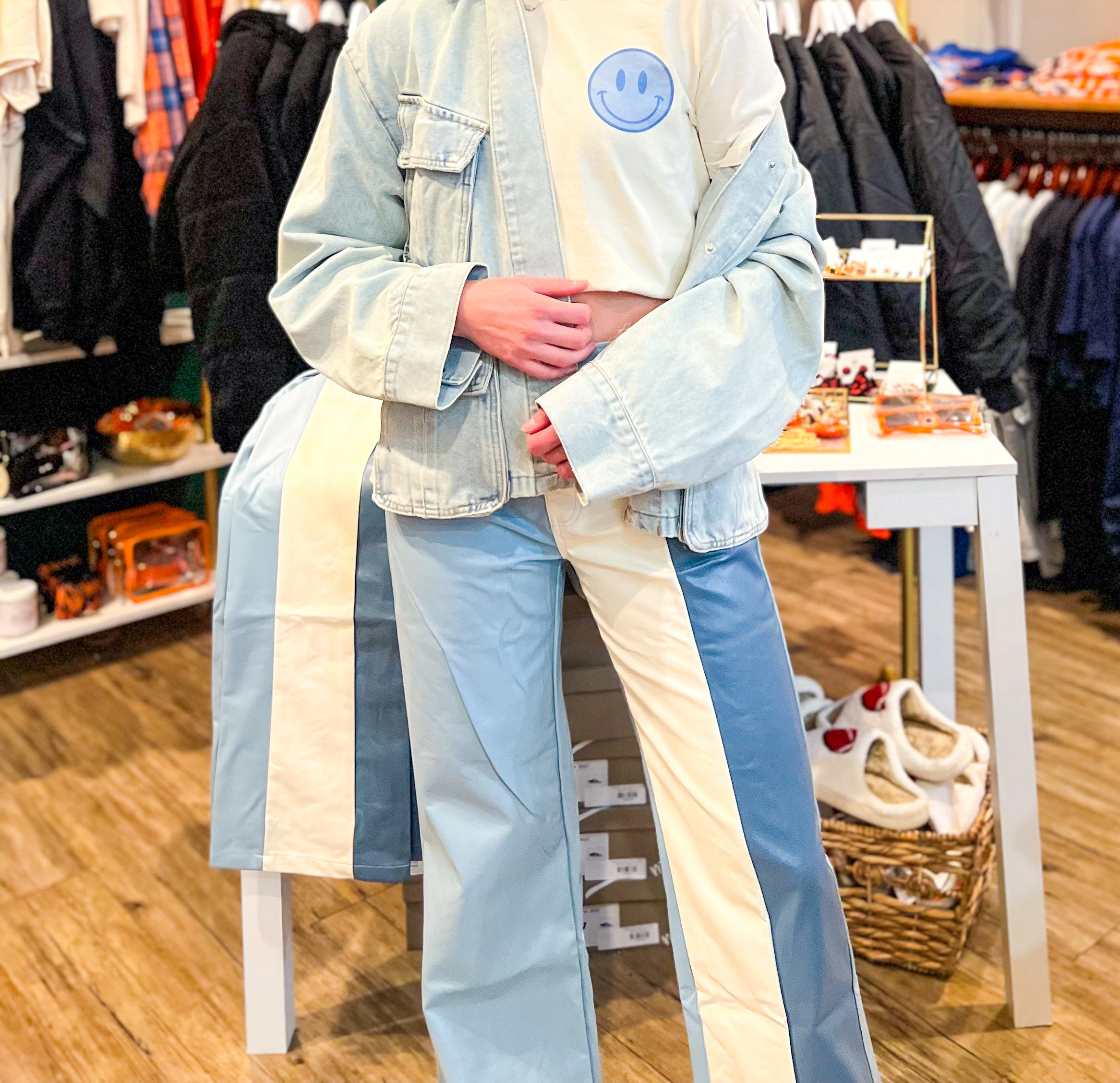 Soccer Balls & Smiley Faces - Comfort Colors® Tee Front Model Picture