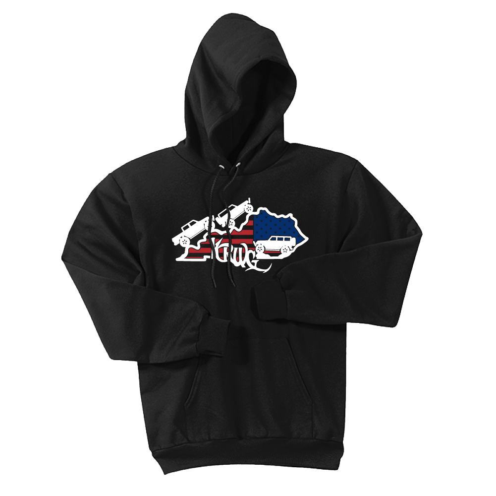 Kentucky Rebel Wranglers KRWG US Flag White Logo Fleece - Cincy Shirts