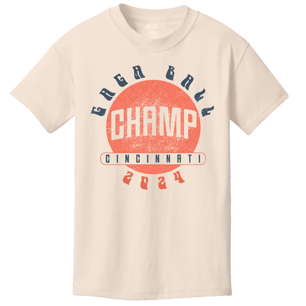 2024 Gaga Ball Cincinnati Champs Natural Tee