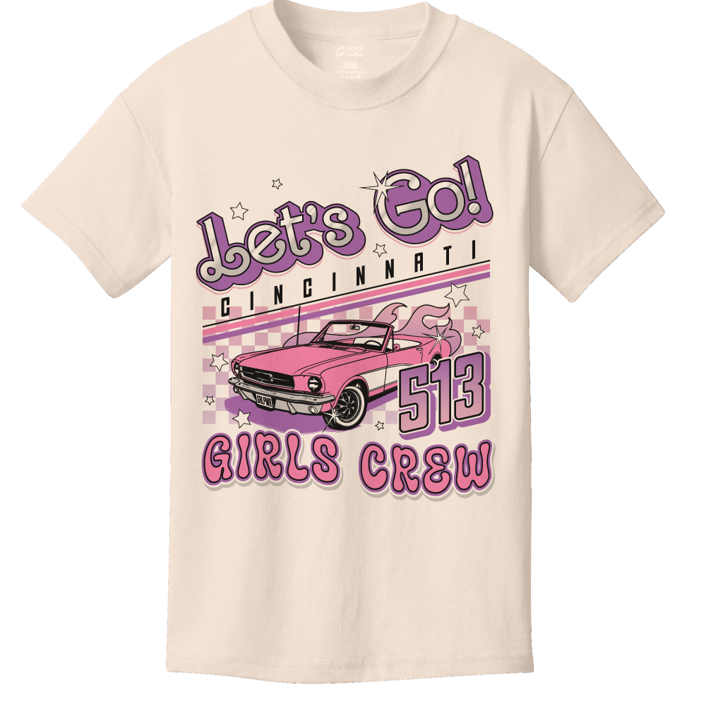 Cincinnati's Girls Crew Racing Team Natural Tee