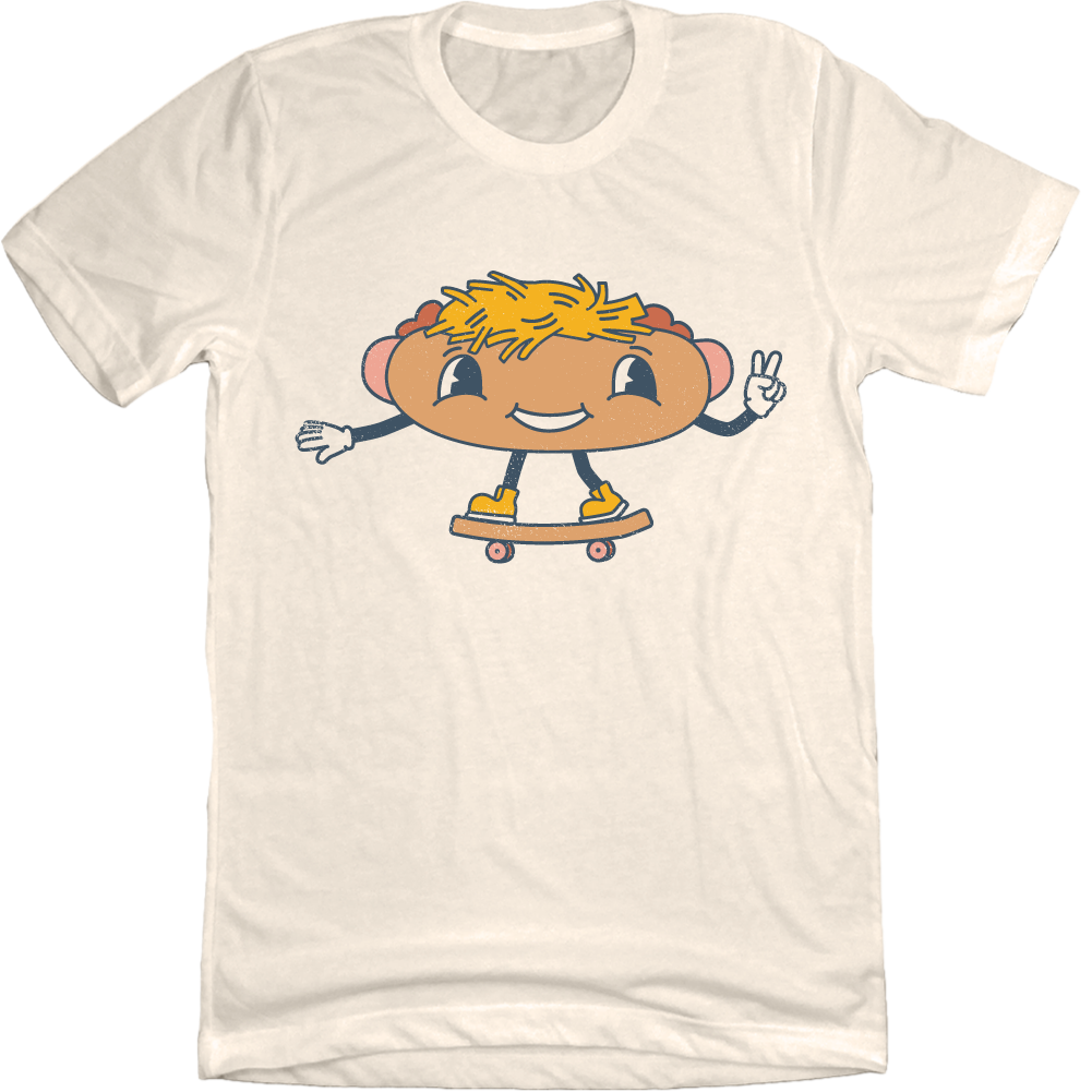 Coney Kid Skateboarder Natural Tee