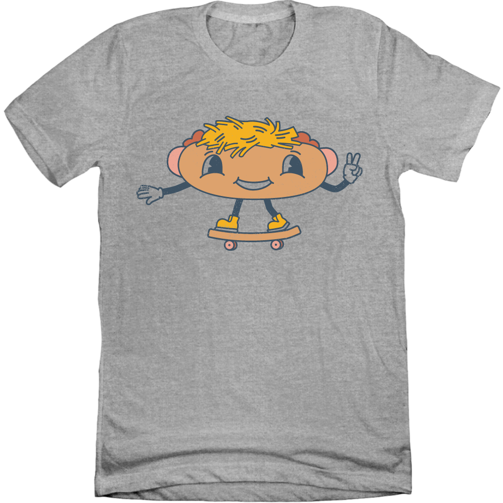 Coney Kid Skateboarder Heather Grey Tee