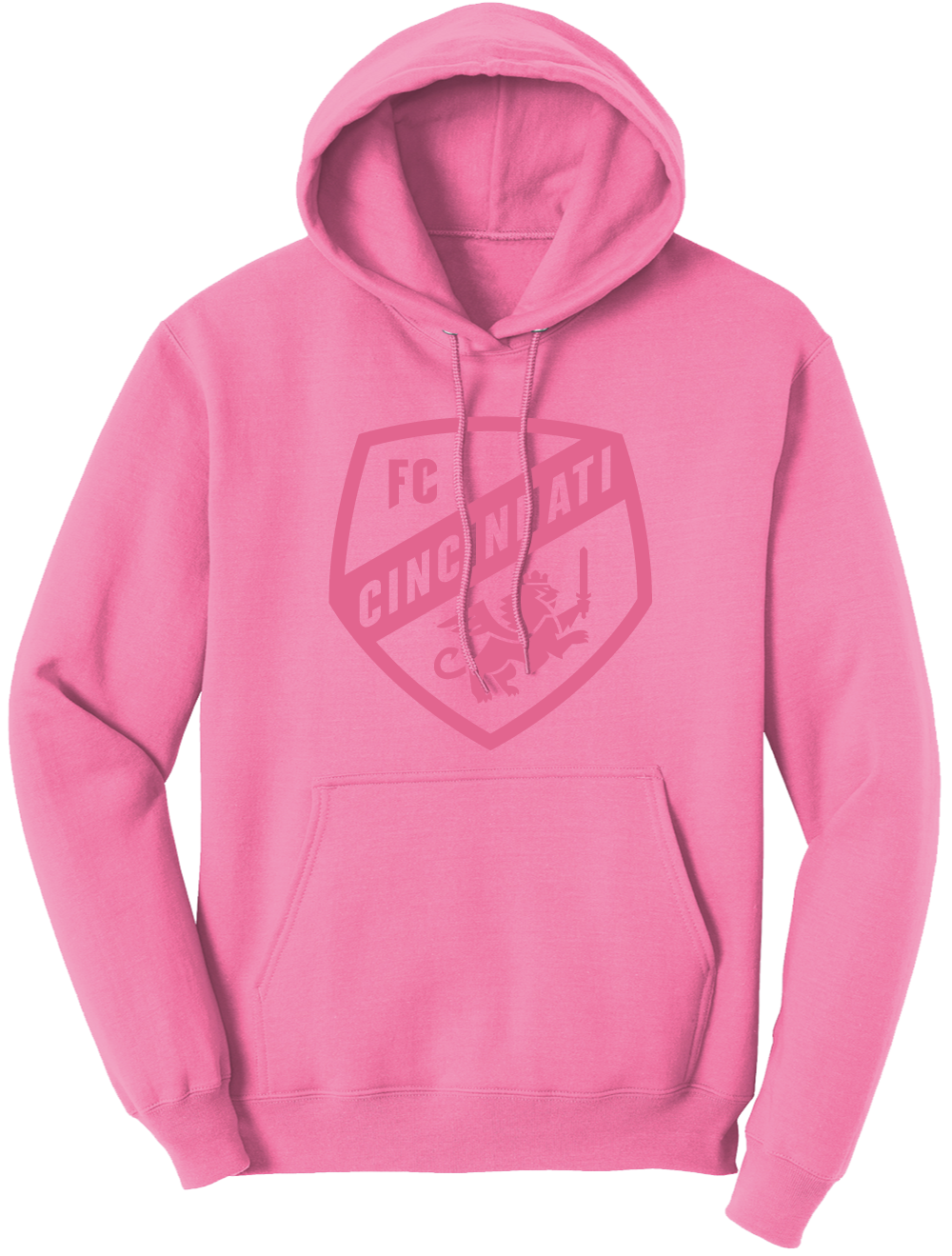 FC Cincinnati Shield Logo Pink on Pink - Cincy Shirts