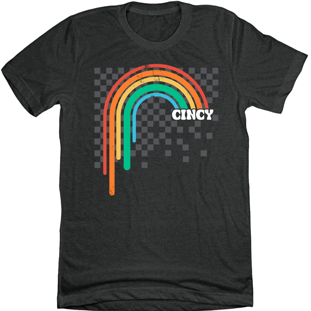 Cincy Pride Rainbow Black Tee