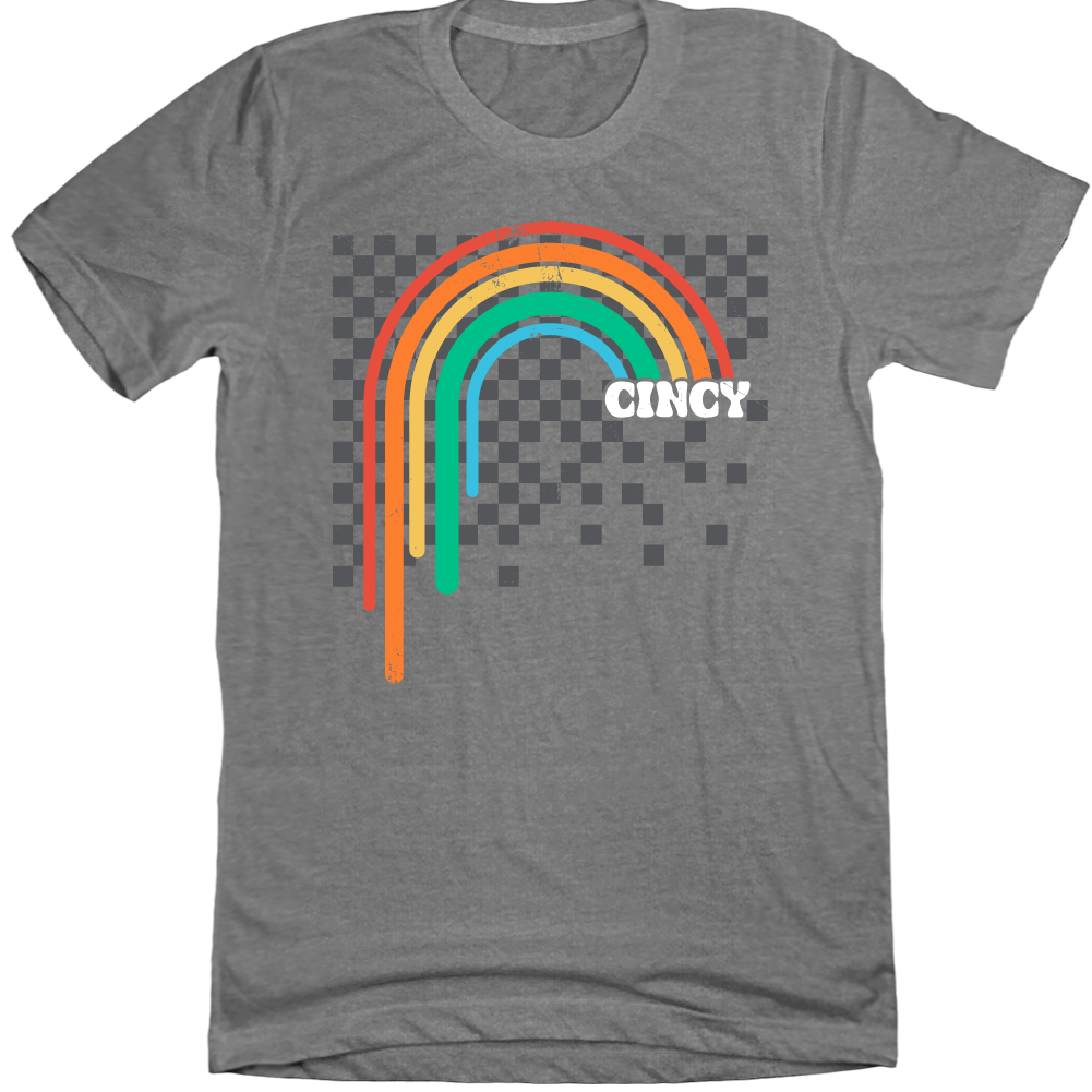 Cincy Pride Rainbow Graphite Tee